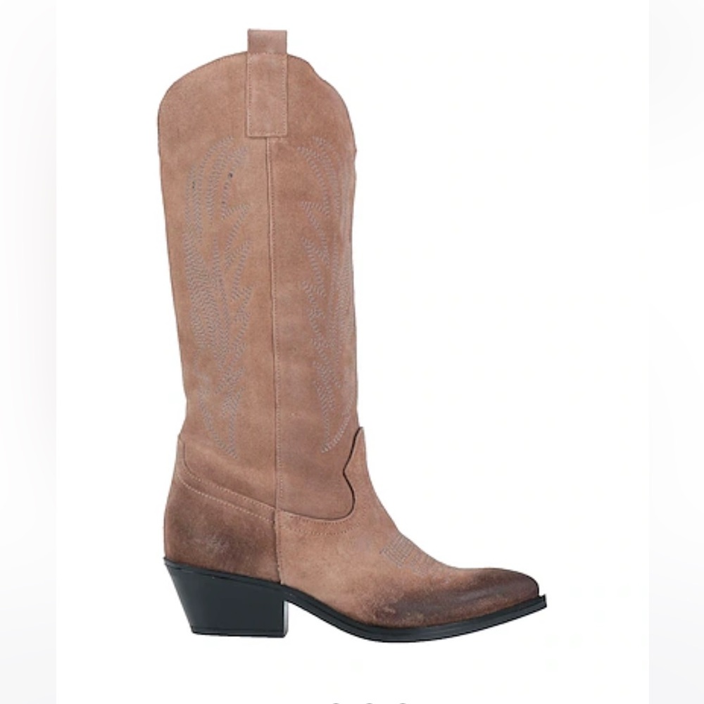 NEW Brown Leather Cowboy Boots